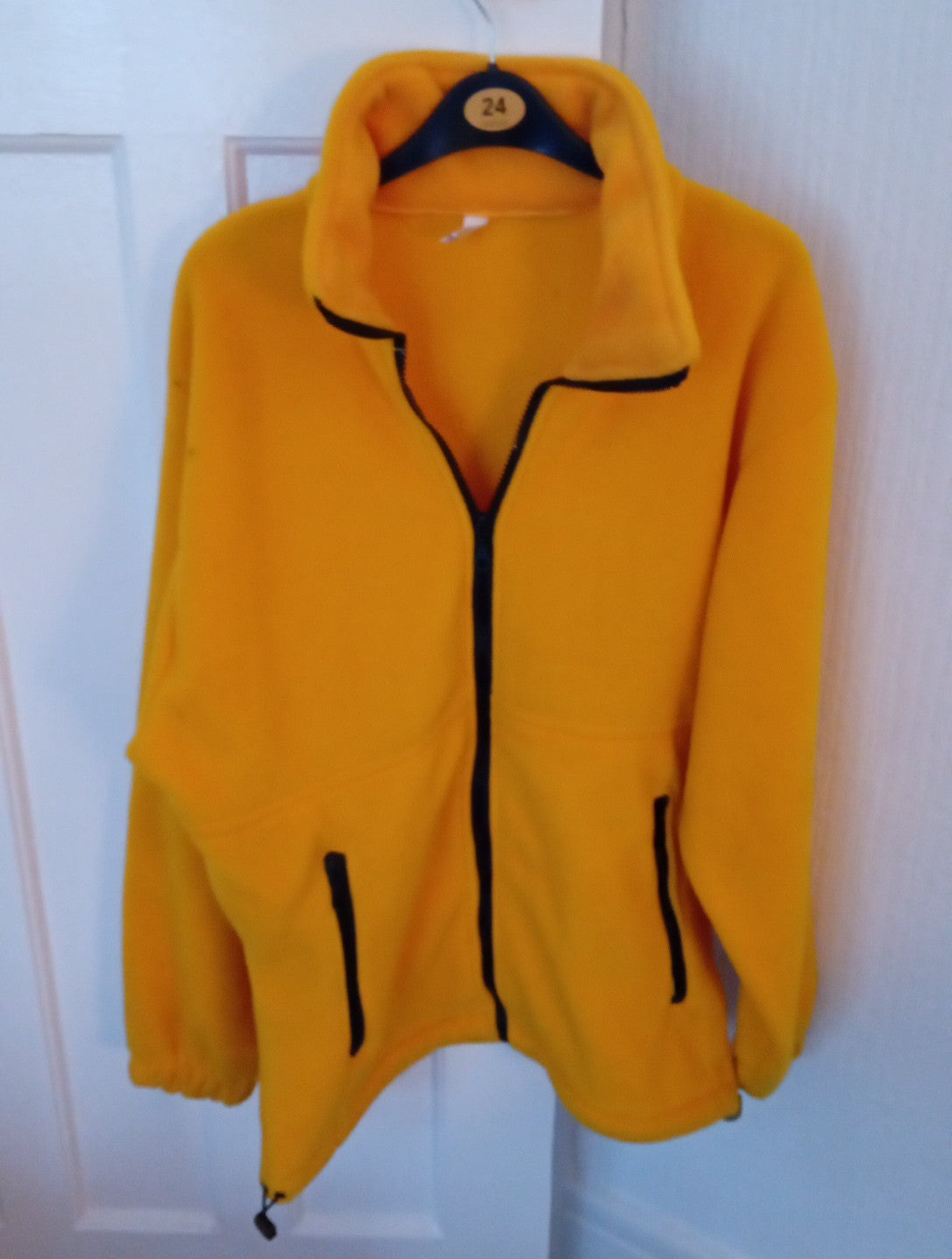 Ladies Yellow Fluffy Jacket Size Small