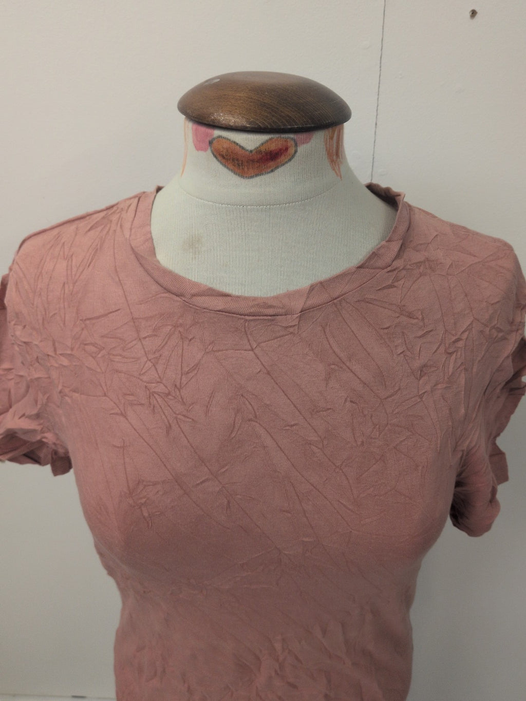 Ladies ASOS Size Small Pink Longline T-shirt Short Sleeve