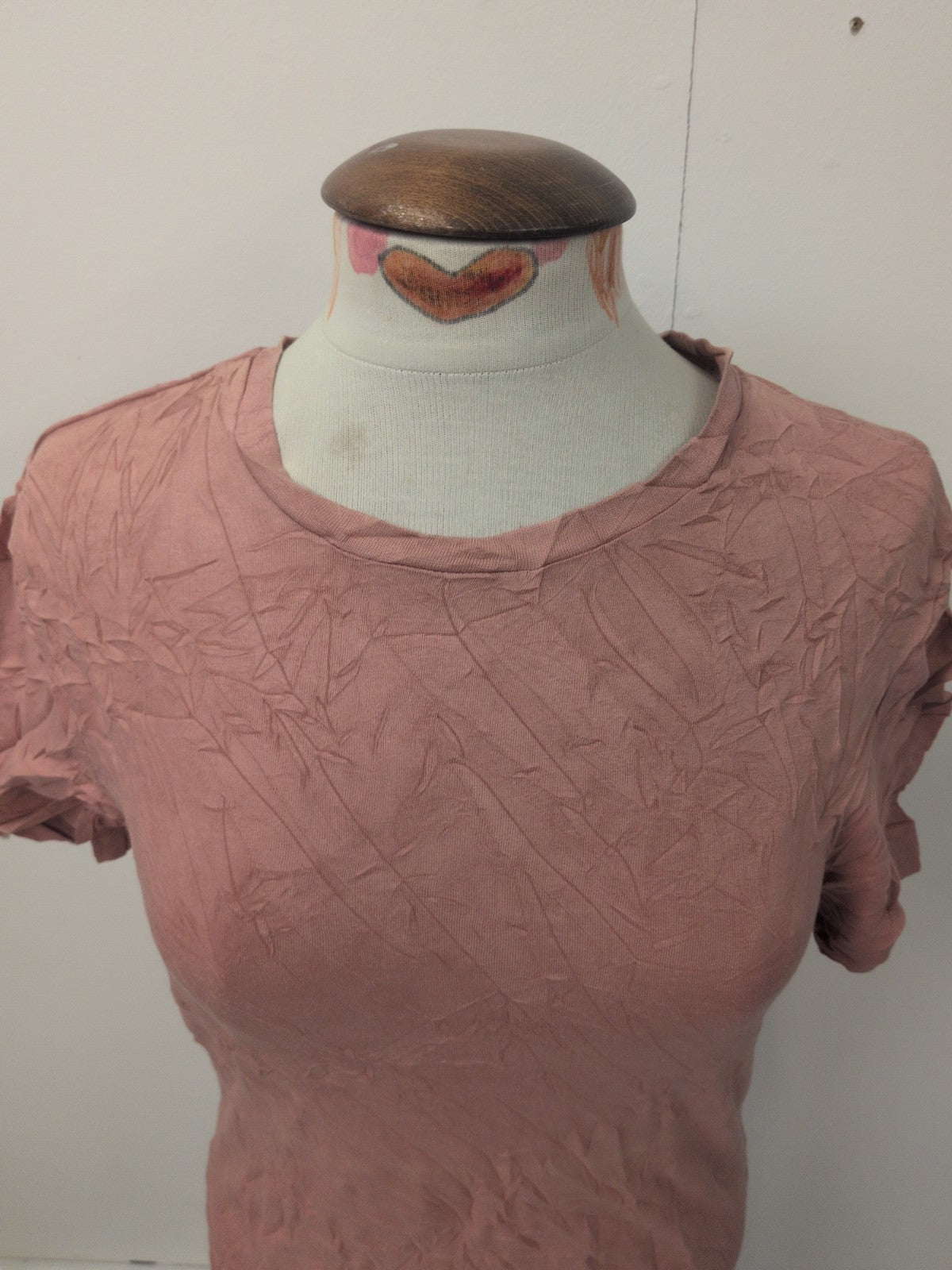 Ladies ASOS Size Small Pink Longline T-shirt Short Sleeve