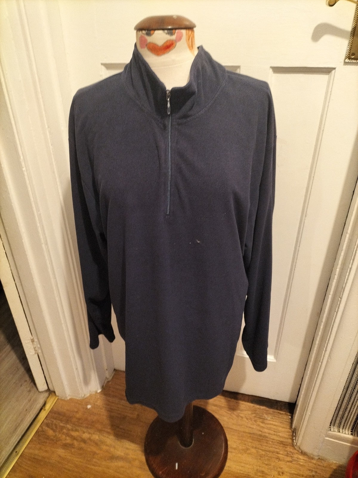 Mens Fortress Size XL Navy Zip Through Jumper