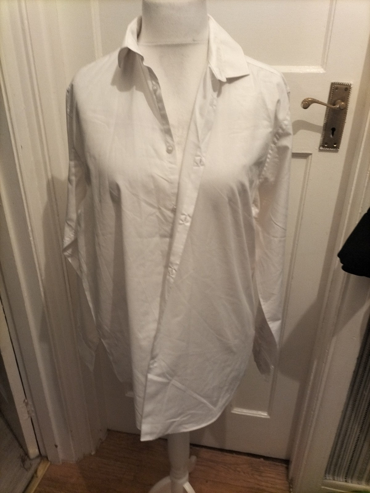 Mens Primark Size 16.5 White Reg Fit Long Sleeved Shirt