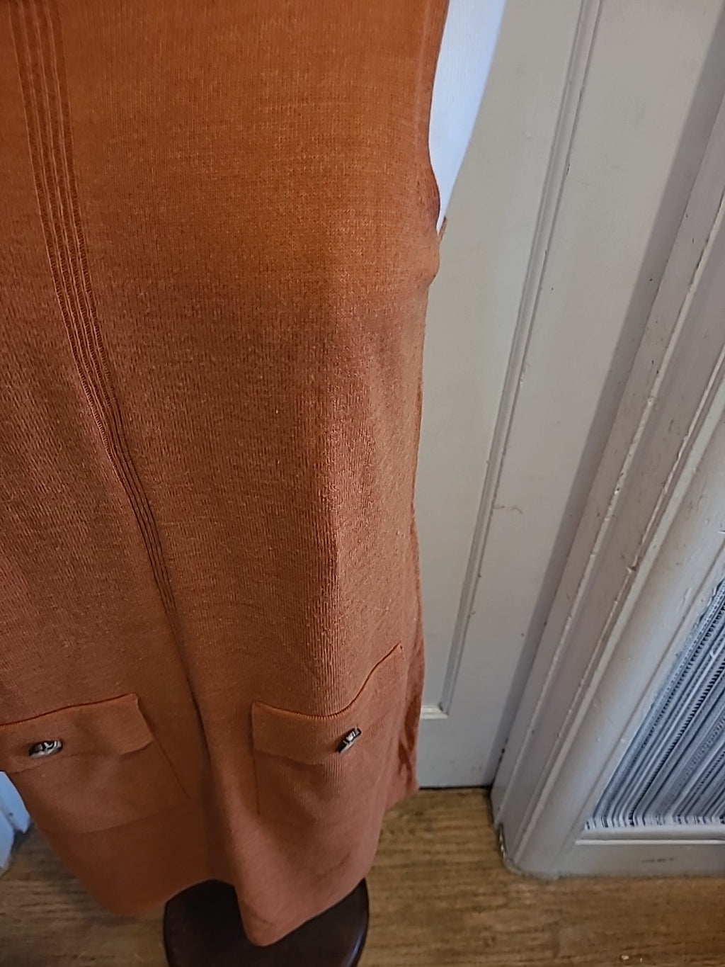 Ladies Tu Size 12 Orange Sleeveless Dress