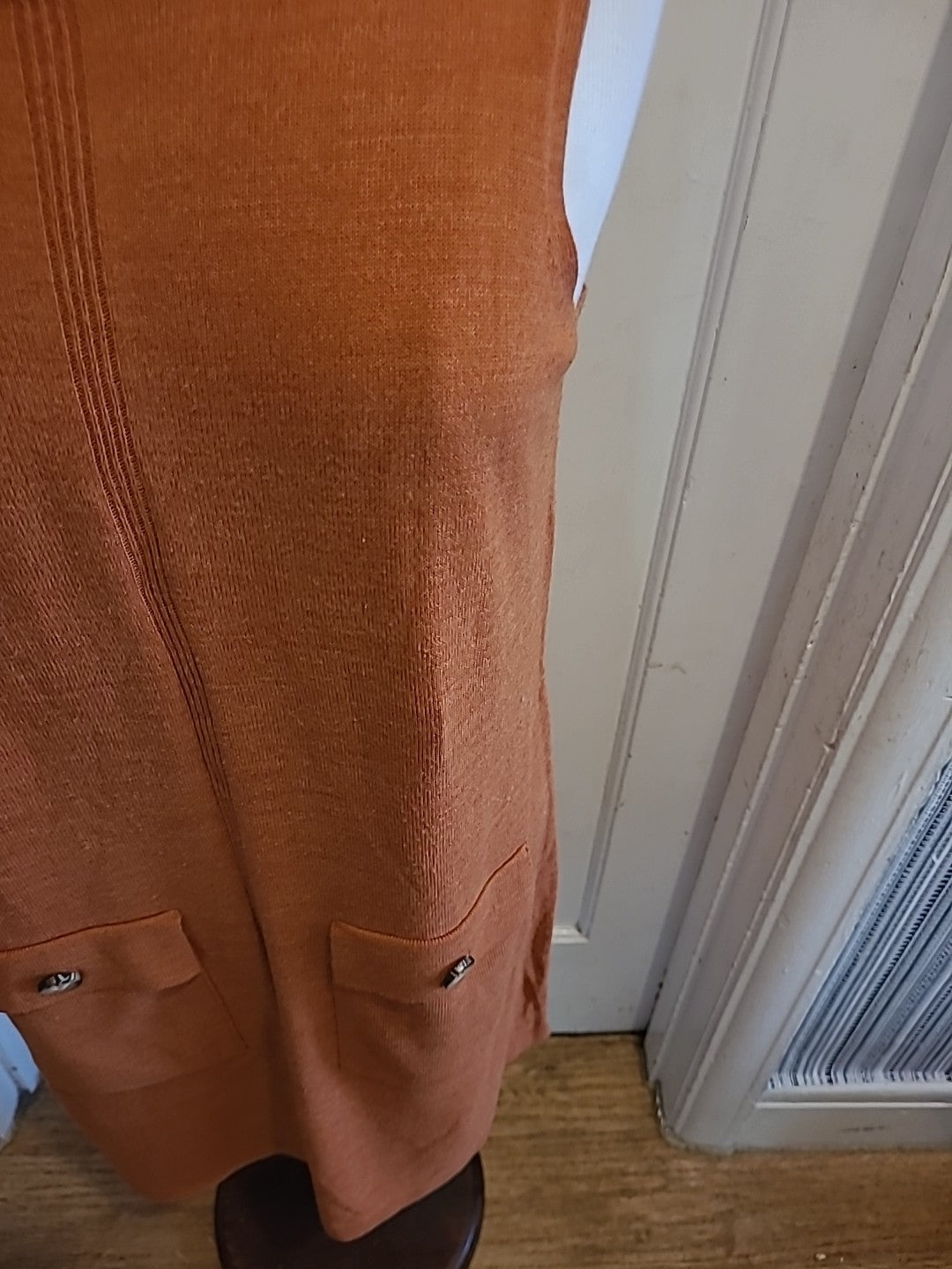 Ladies Tu Size 12 Orange Sleeveless Dress