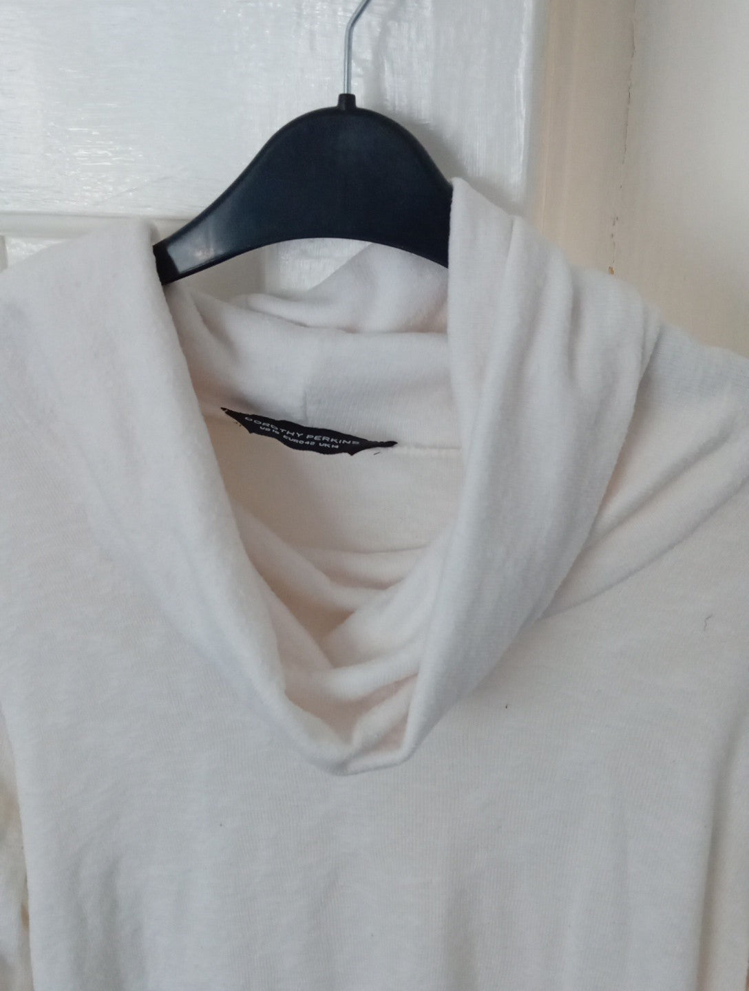 Ladies Long Sleeved Roll Neck Top White Dorothy Perkins Size 14