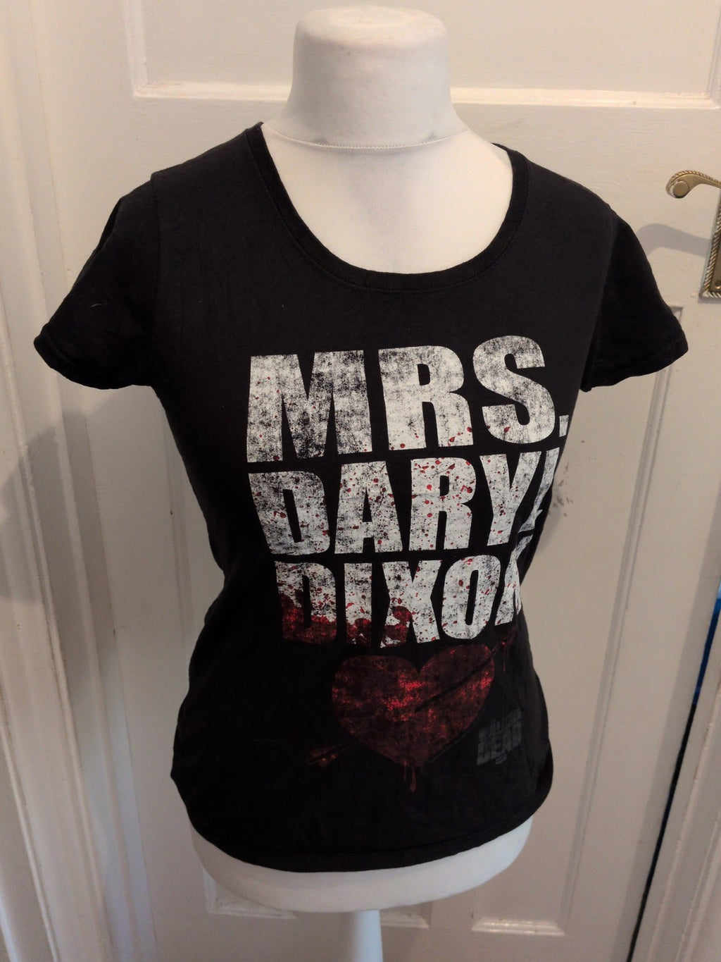 Nastravie Medium Black Walking Dead Print T-shirt