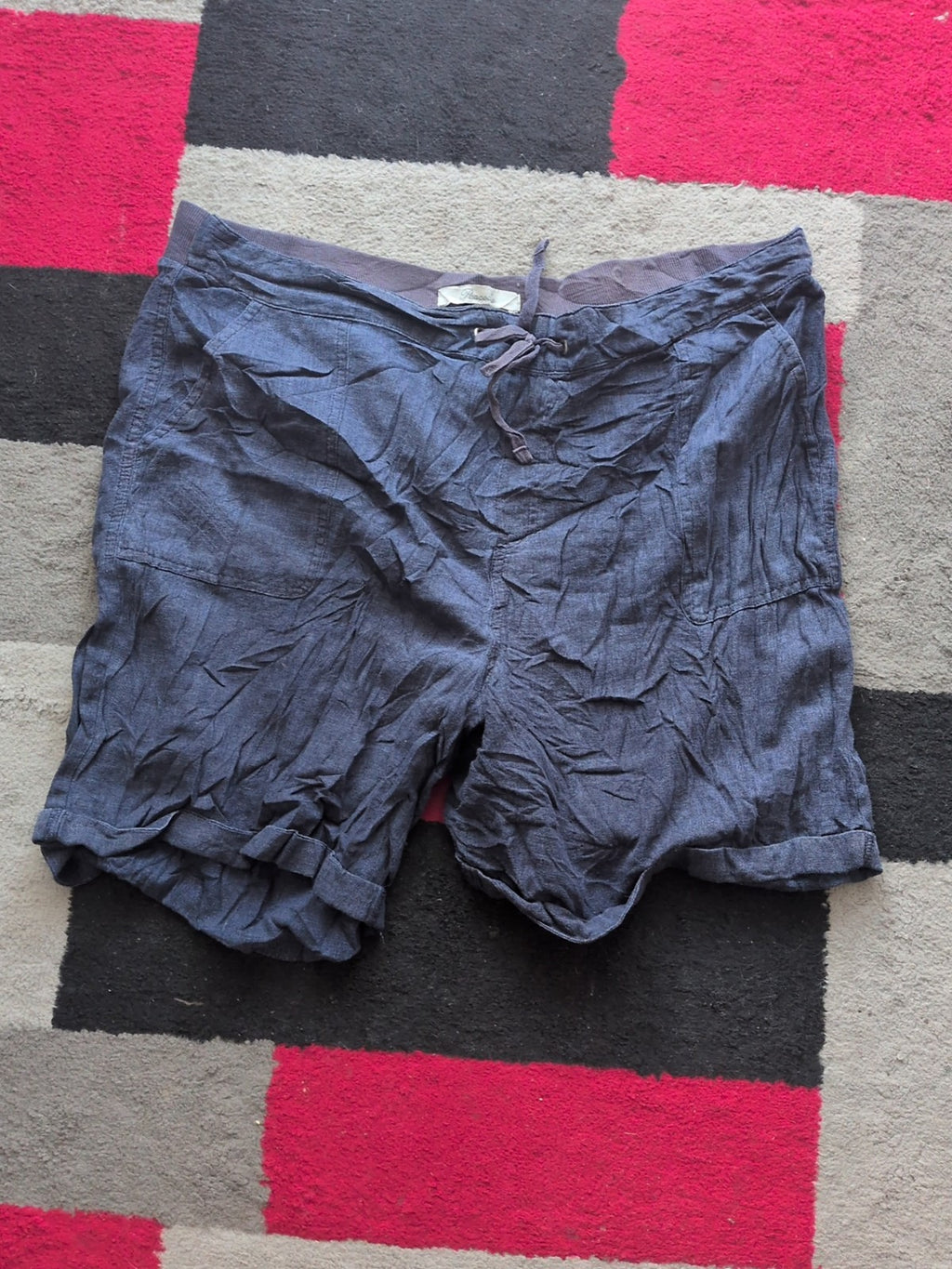 Peacocks 16 Navy Shorts Elasticated
