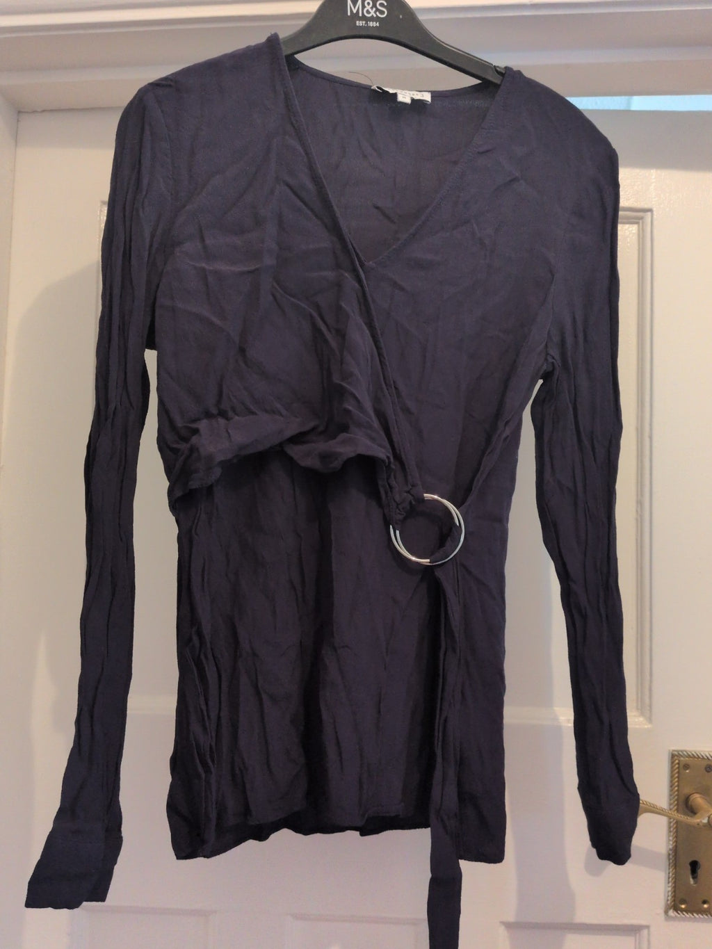 Warehouse 10 Navy Long Sleeve Blouse