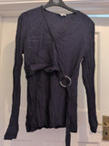 Warehouse 10 Navy Long Sleeve Blouse