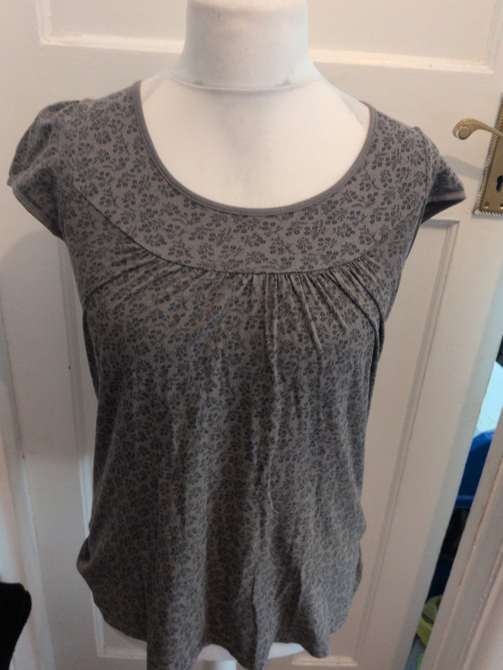 New Look 12 Charcoal And Black Patterned Short Sleeve T-shirt