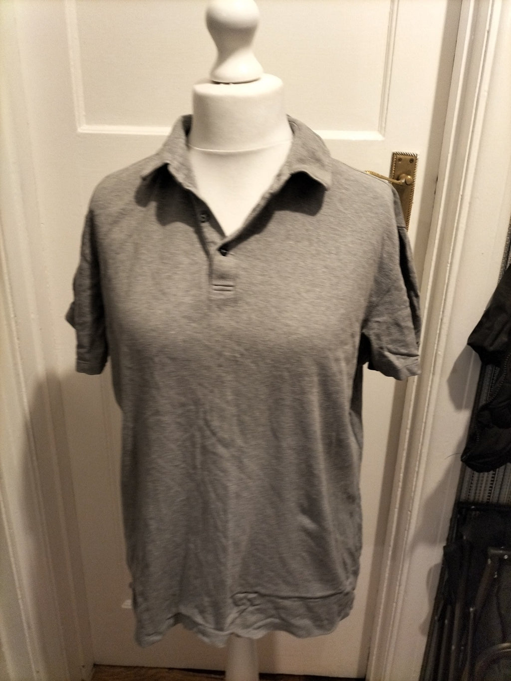 Mens APT.9 Size XL Grey Polo Short Sleeved