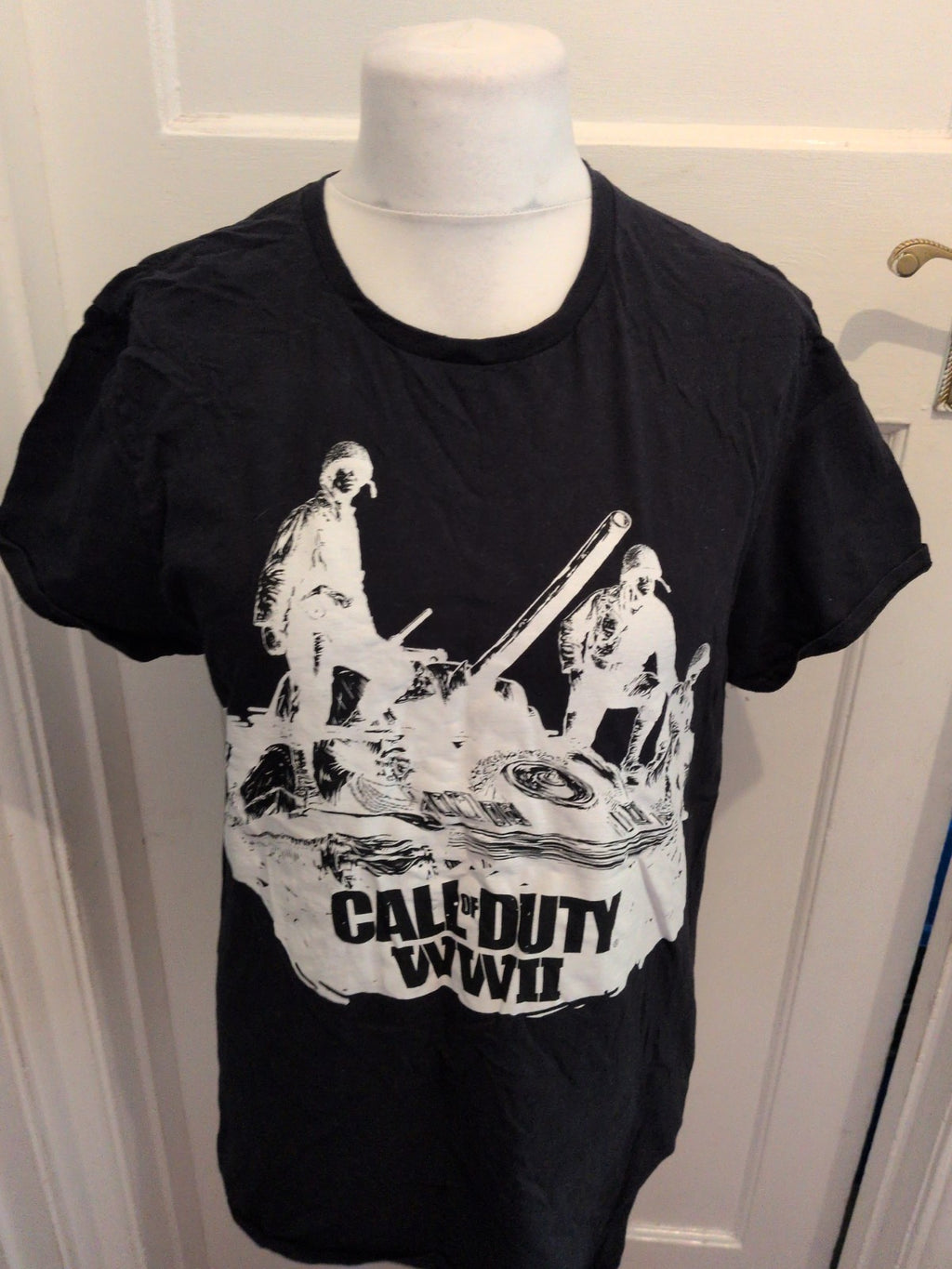 Call Of Duty WWII Large Black Print Short Sleeve T-shirt