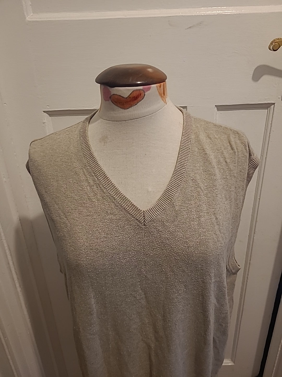 Mens Thomas Nash Size Large Grey Sleeveless Lightweight Pullover Jumper