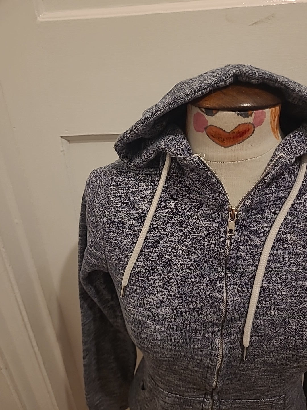Ladies Primark Size 6 Grey Fleck Zip Through Hoodie