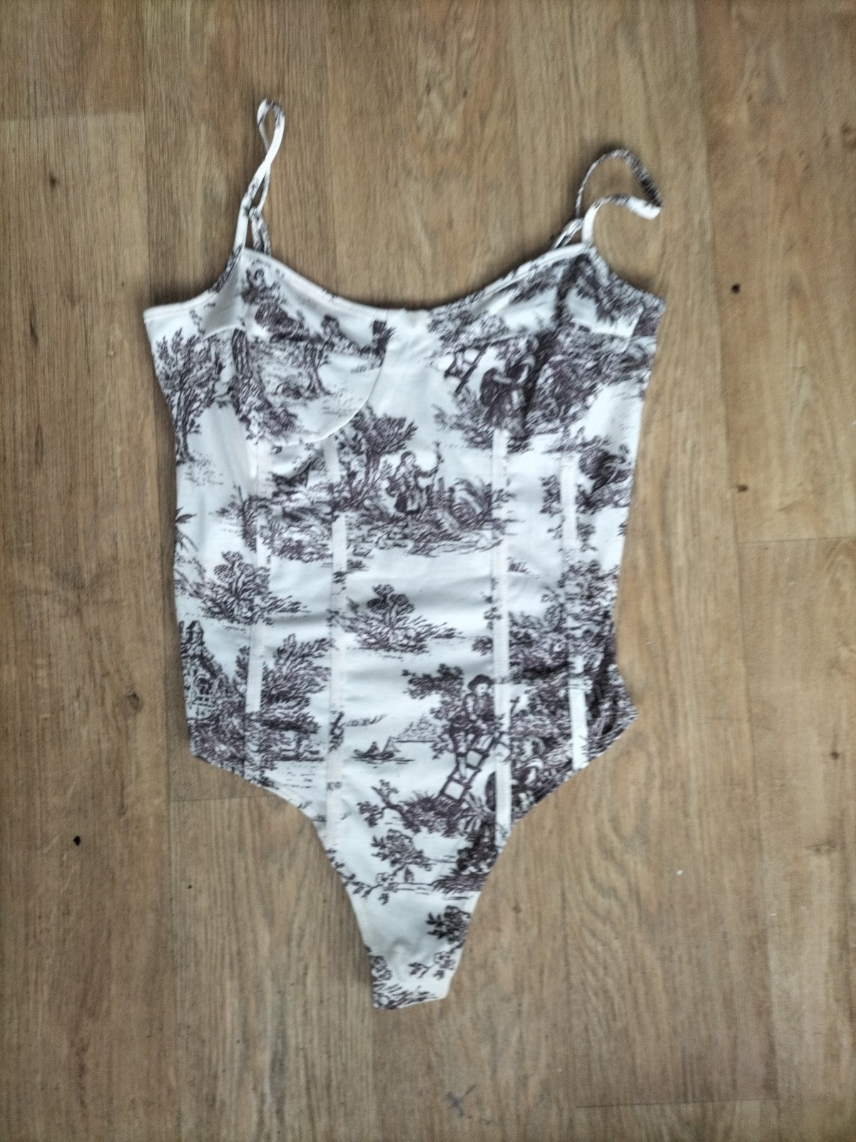 Ladies Cider Size M Brown/Cream Bodysuit