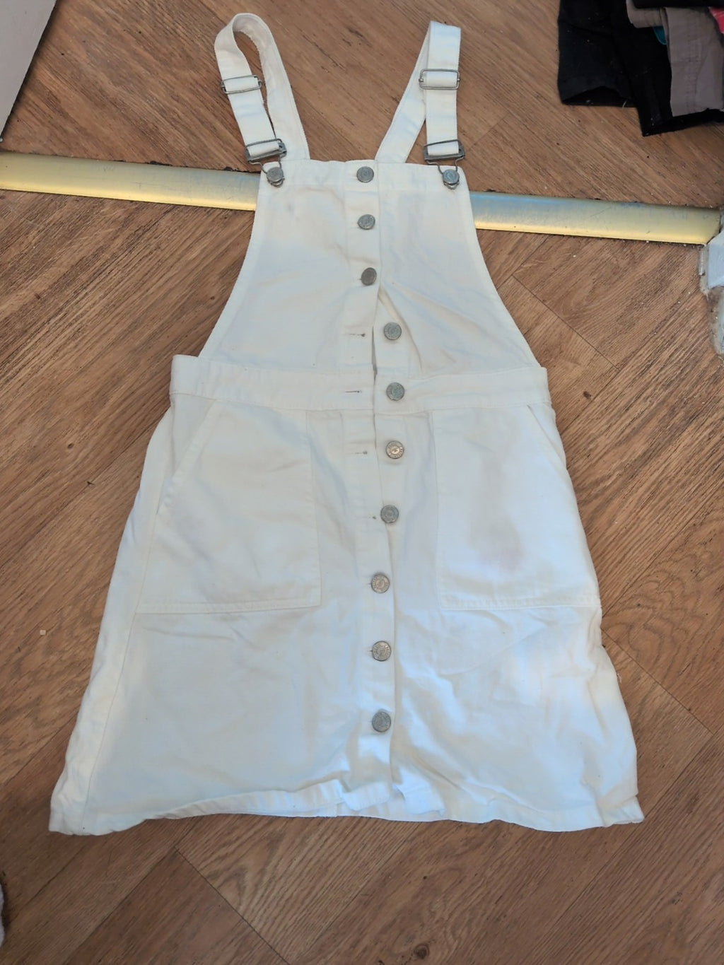 New Look 6 White Denim Dress Sleeveeless