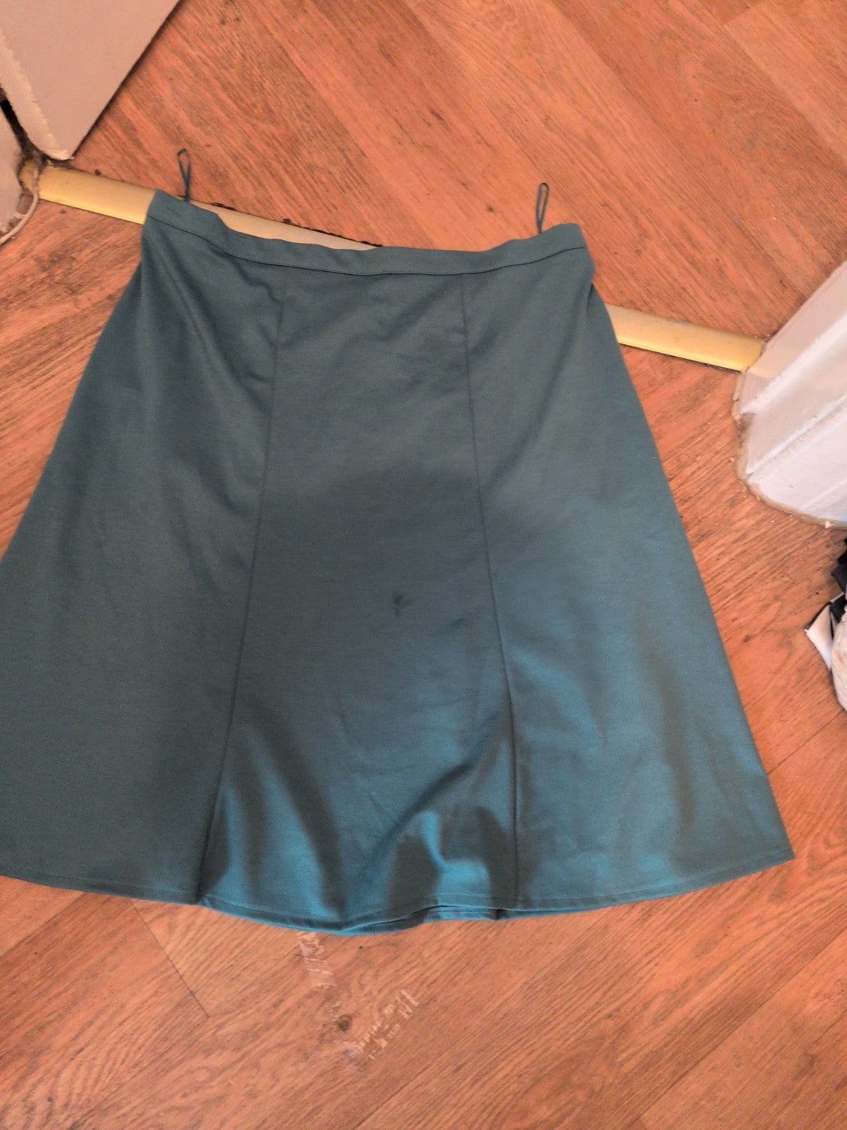 Ladies Bonmarche 18 Turquoise Flare Knee Length Elasticated Skirt