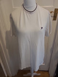 Mens George Size Large White Round Neck Short Sleeved Tshirt