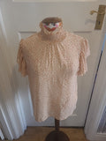 Ladies Shein Size Large Orange/White Short Sleeved Tshirt