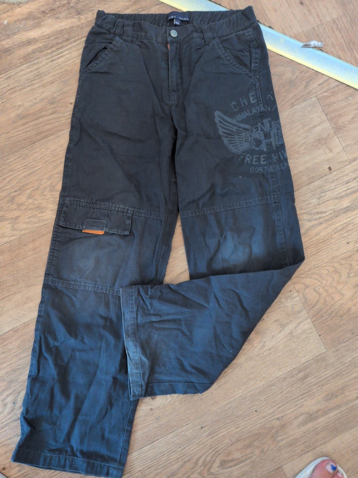 Boys Chevignon Charcoal Elasticated 8 Years Cargo Trousers