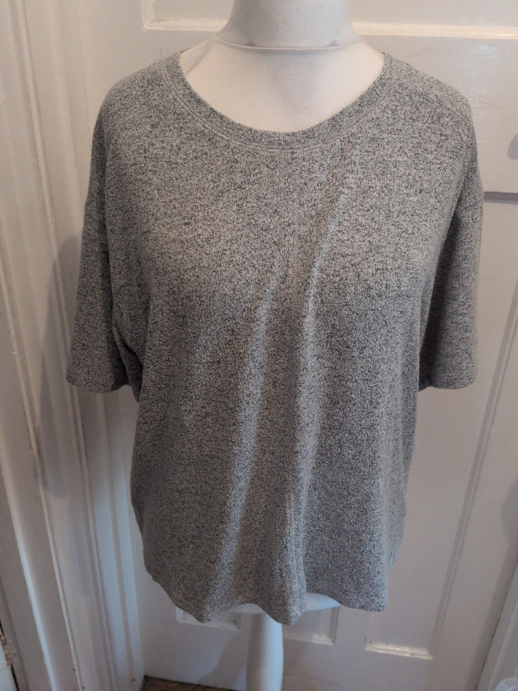 Marks And Spencer 16 Light Grey Short Sleeve T-shirt Blouse Top