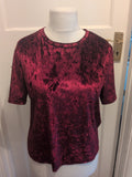 Primark 16 Burgundy Red Short Sleeved Blouse