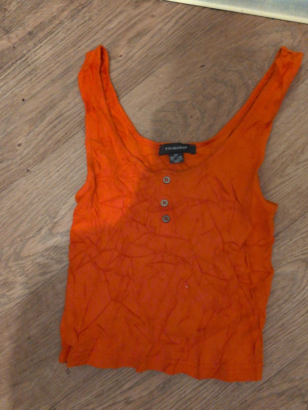 Primark XS Orange Sleeveless T-shirt