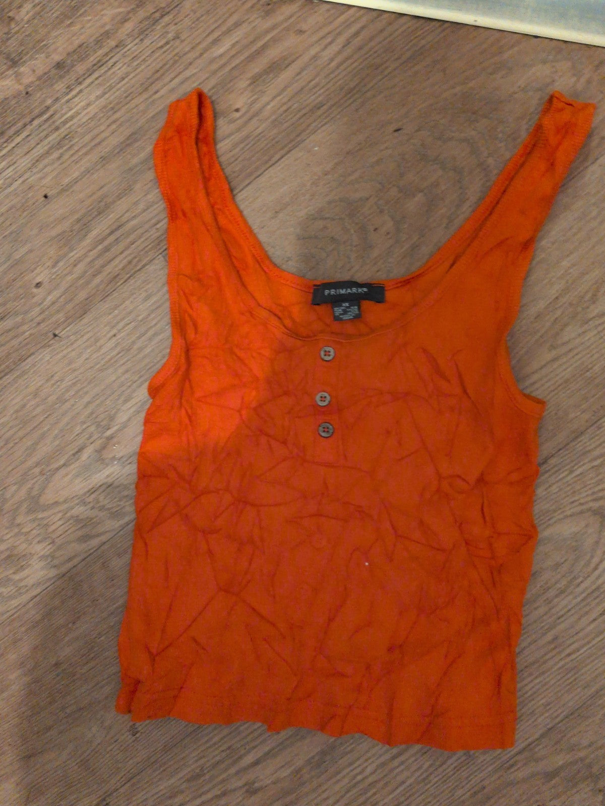 Primark XS Orange Sleeveless T-shirt