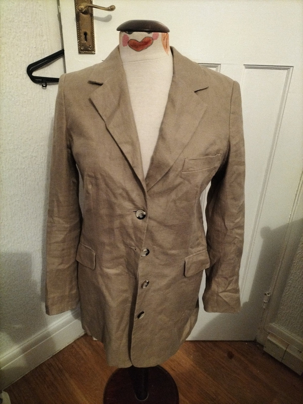 Ladies Laura Clement Size 12 Beige Lined Padded Jacket
