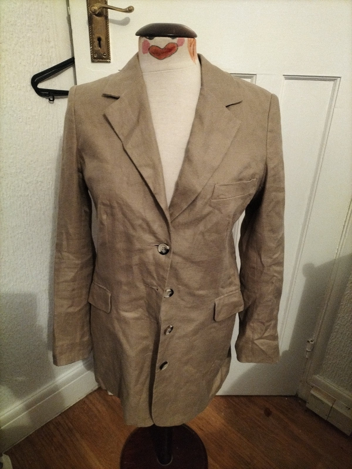 Ladies Laura Clement Size 12 Beige Lined Padded Jacket