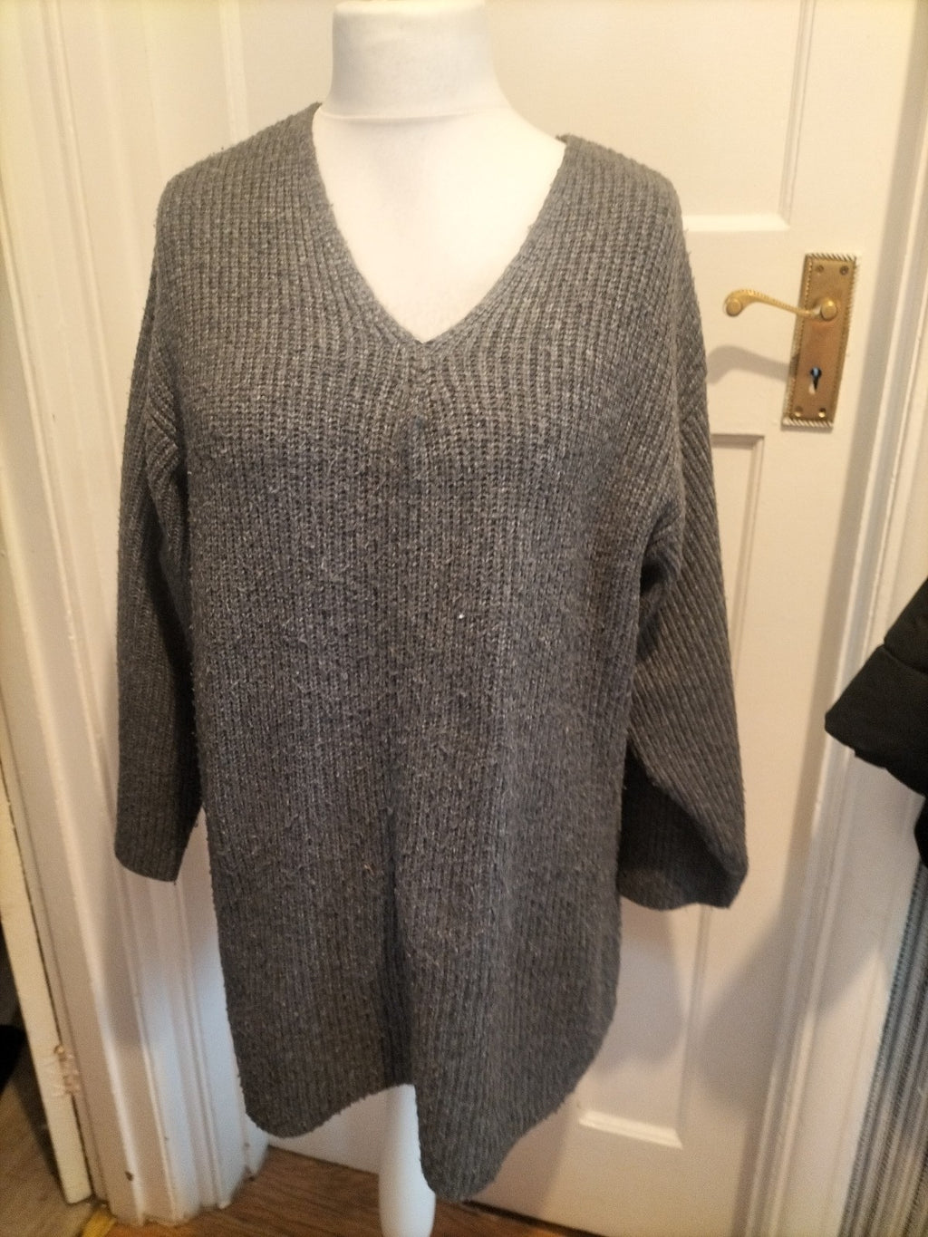 Ladies Size Medium H&M Grey Oversized Jumper