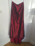Ladies Size 14 Deep Purple Sleeveless Strapless Ball Gown Dress