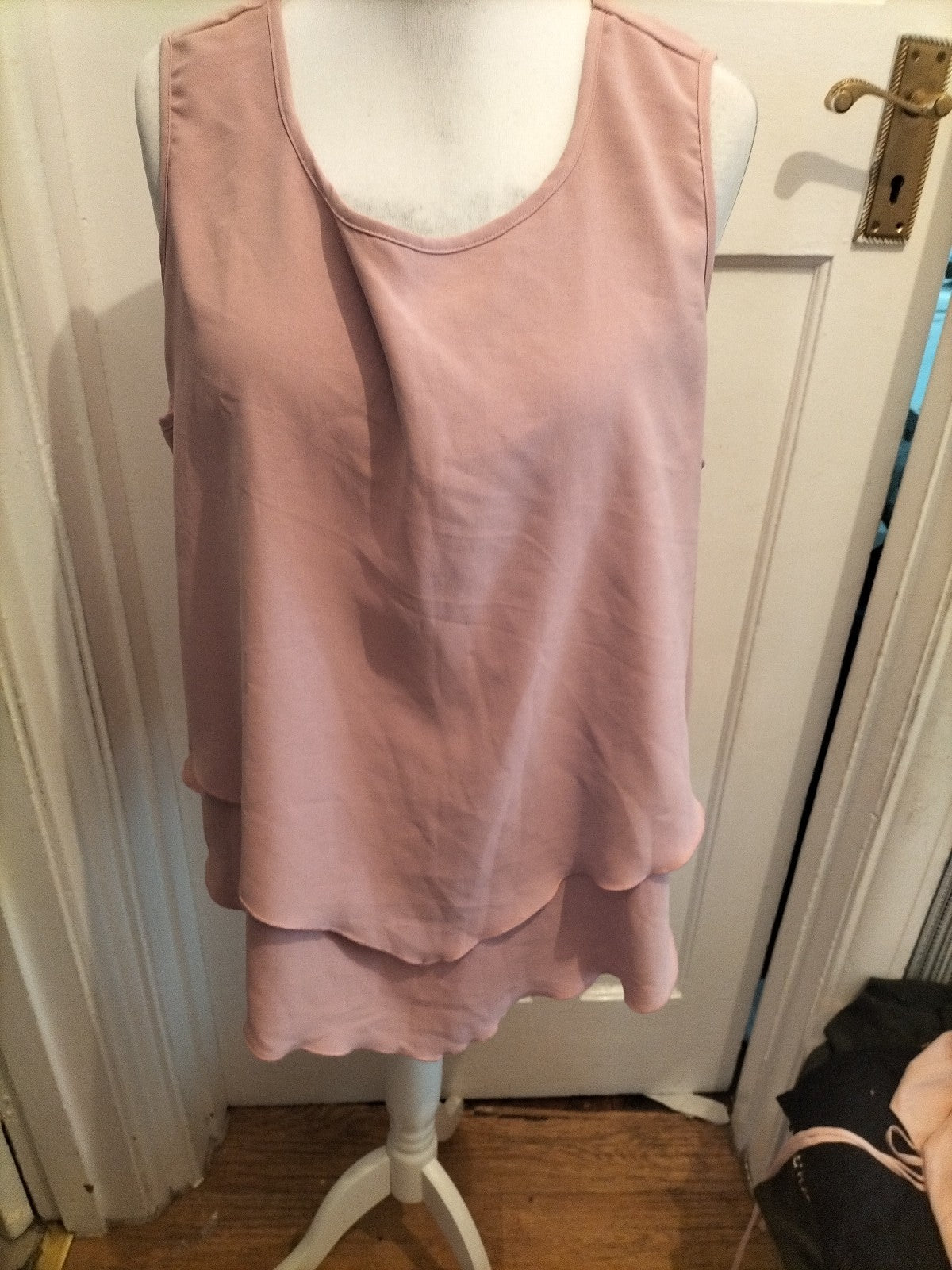 Emery Rose 3xl Baby Pink Sleeveless Blouse