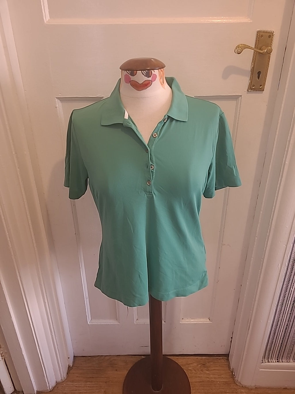 Ladies Brax Golf Size Small Green Short Sleeved Polo