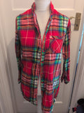 George 12-14 Multi Check Buttoned Shirt Blouse