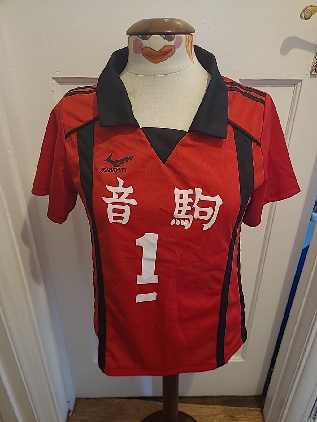 Ladies Size Small Red Black Sports Polo