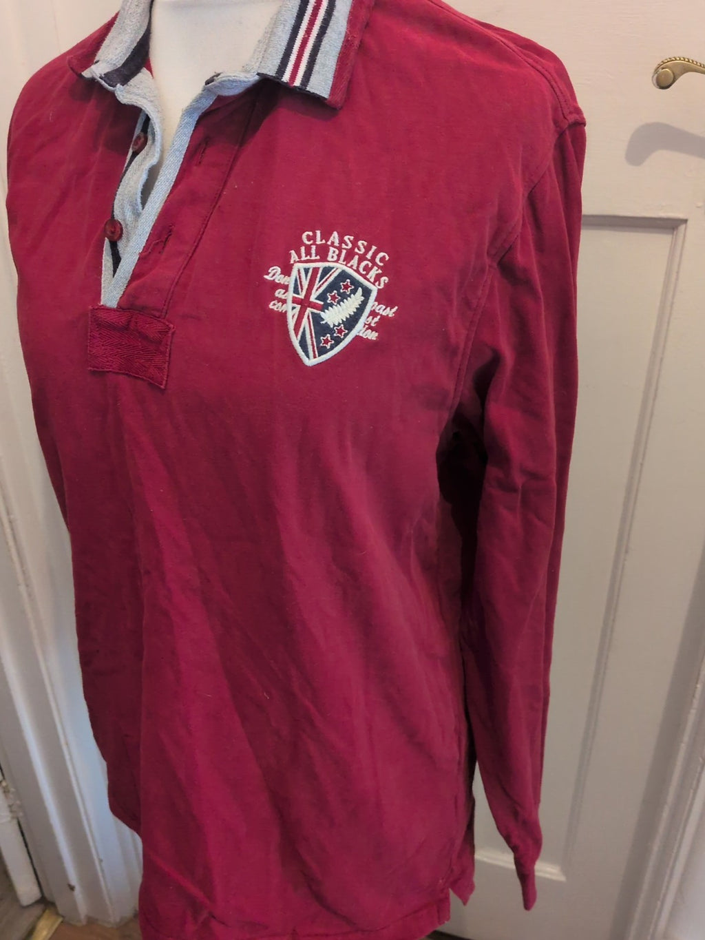 Classic All Black XL New Zealand Coach Fit Polo