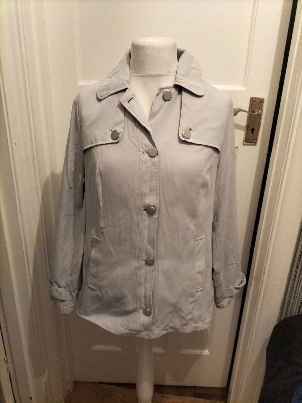 Ladies BHS Size 14 Grey Lined Collared Jacket