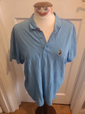 Mens Luke Sport Size Medium Blue Polo Shirt