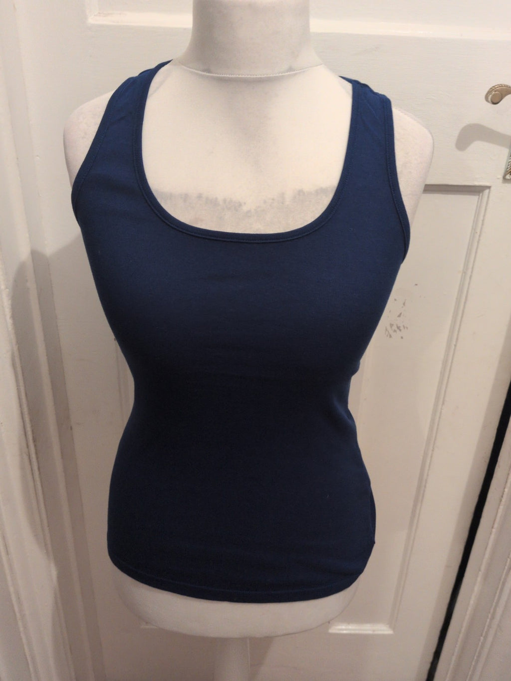 Ladies Marks And Spencer Size 12 Cobalt Blue Sleeveless T-shirt