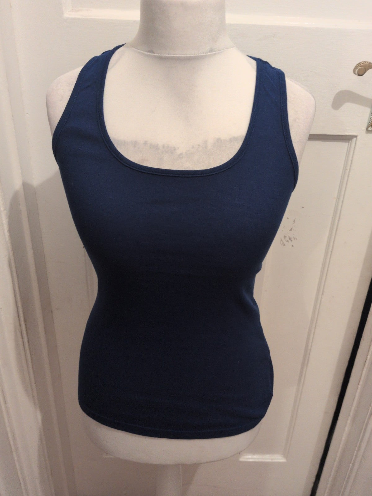 Ladies Marks And Spencer Size 12 Cobalt Blue Sleeveless T-shirt