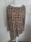 Ladies Pep&Co Size 10 Leopard Print Wavey Hem Blouse