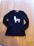 Ladies Love To Lounge Size 4 Black Llama Pyjama Jumper