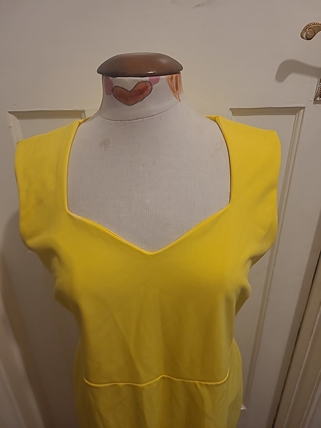 Ladies KDK London Size 16 Yellow Sleeveless Long Dress