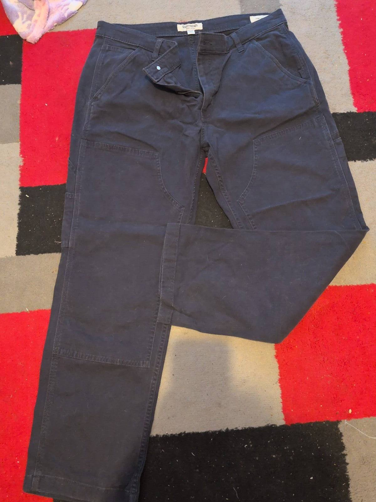 Goodthreads 35x28 Navy Straight Cargo Trousers