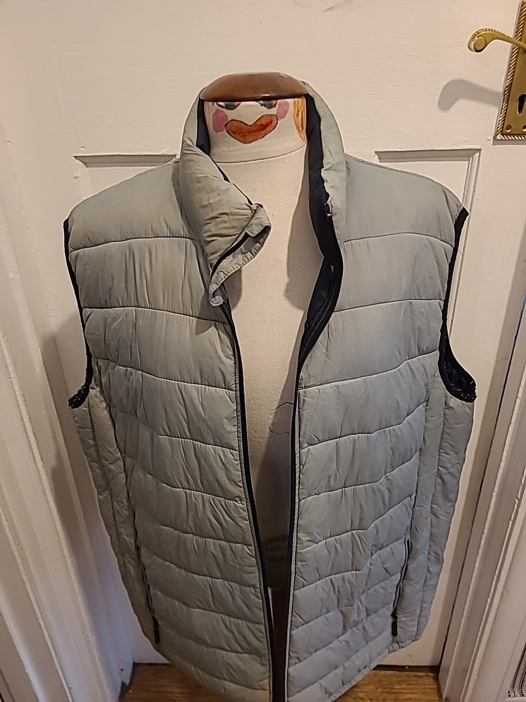 Mens Next Outerwear Size XL Grey Sleeveless Puffer
