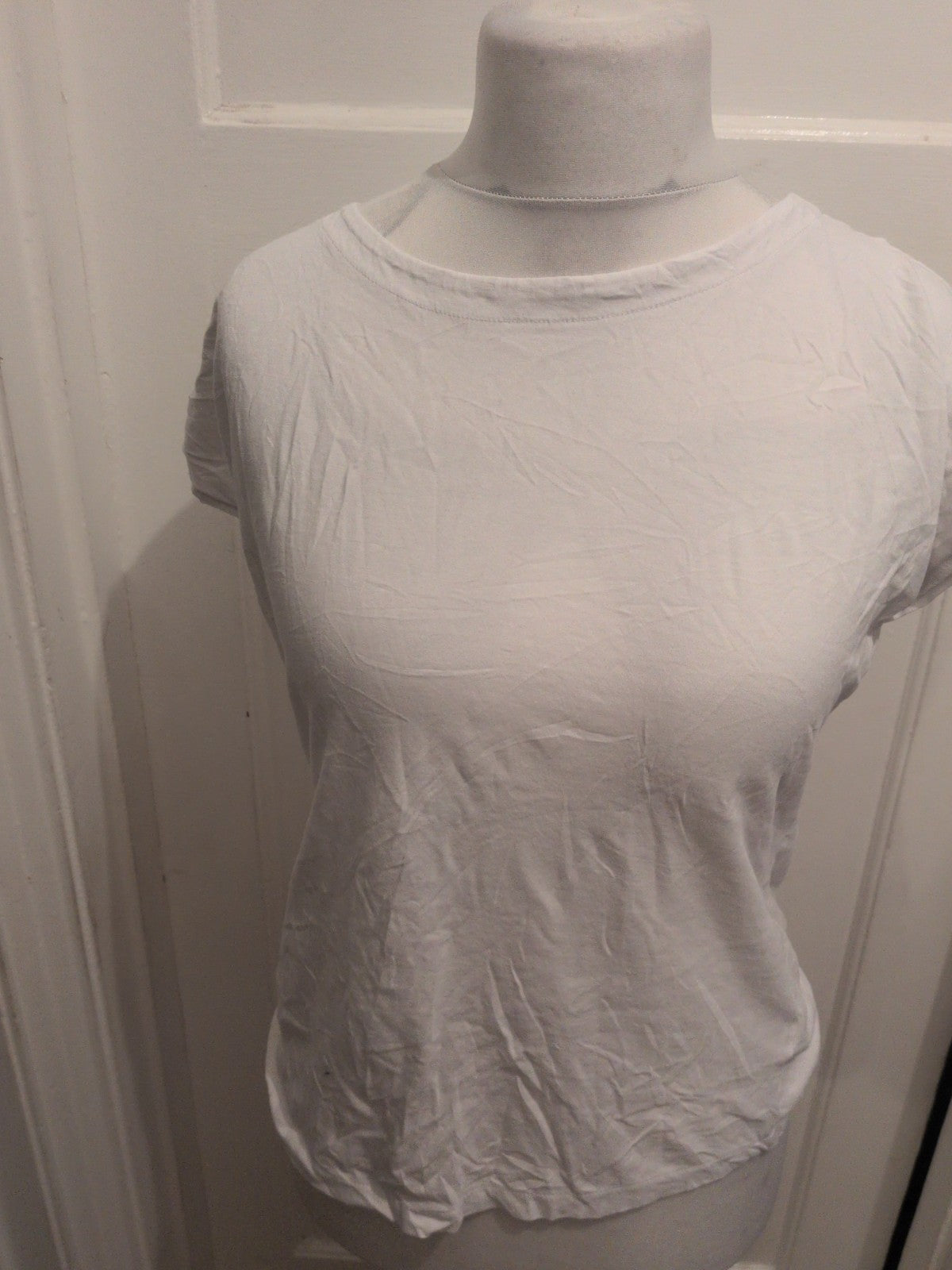 Next 10 White Cap Sleeve T-shirt Round Neck