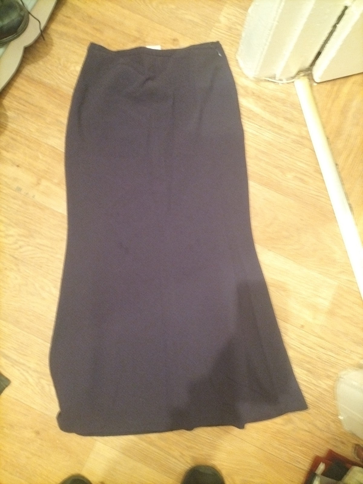Ladies Country Casuals Size 10 Purple Lined Elasticated Long Length Skirt