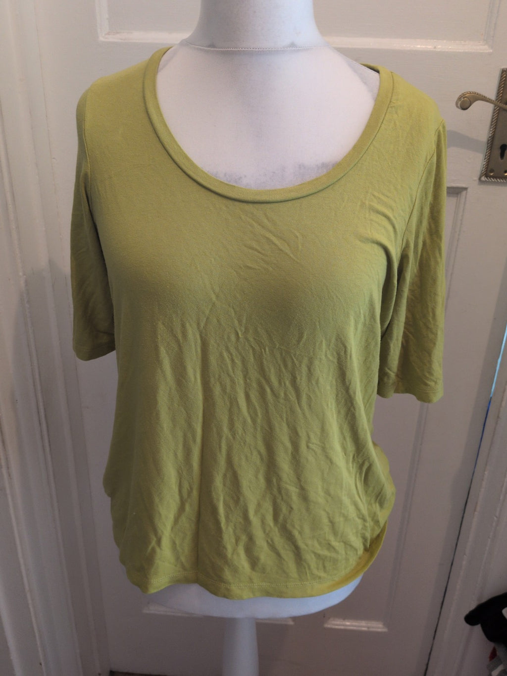 Marks And Spencer 18 Lime Short Sleeve Blouse