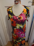 Ladies Gerard Size 14 Bright Multicoloured Short Cap Sleeved Dress