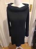 Ladies Clockhouse Size 14 Black Long Sleeved Jumper Dress